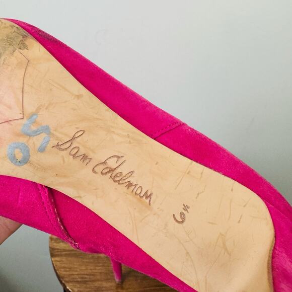 Sam Edelman Pink Karen Suede Booties Women’s Size 6.5 - Picture 13 of 14